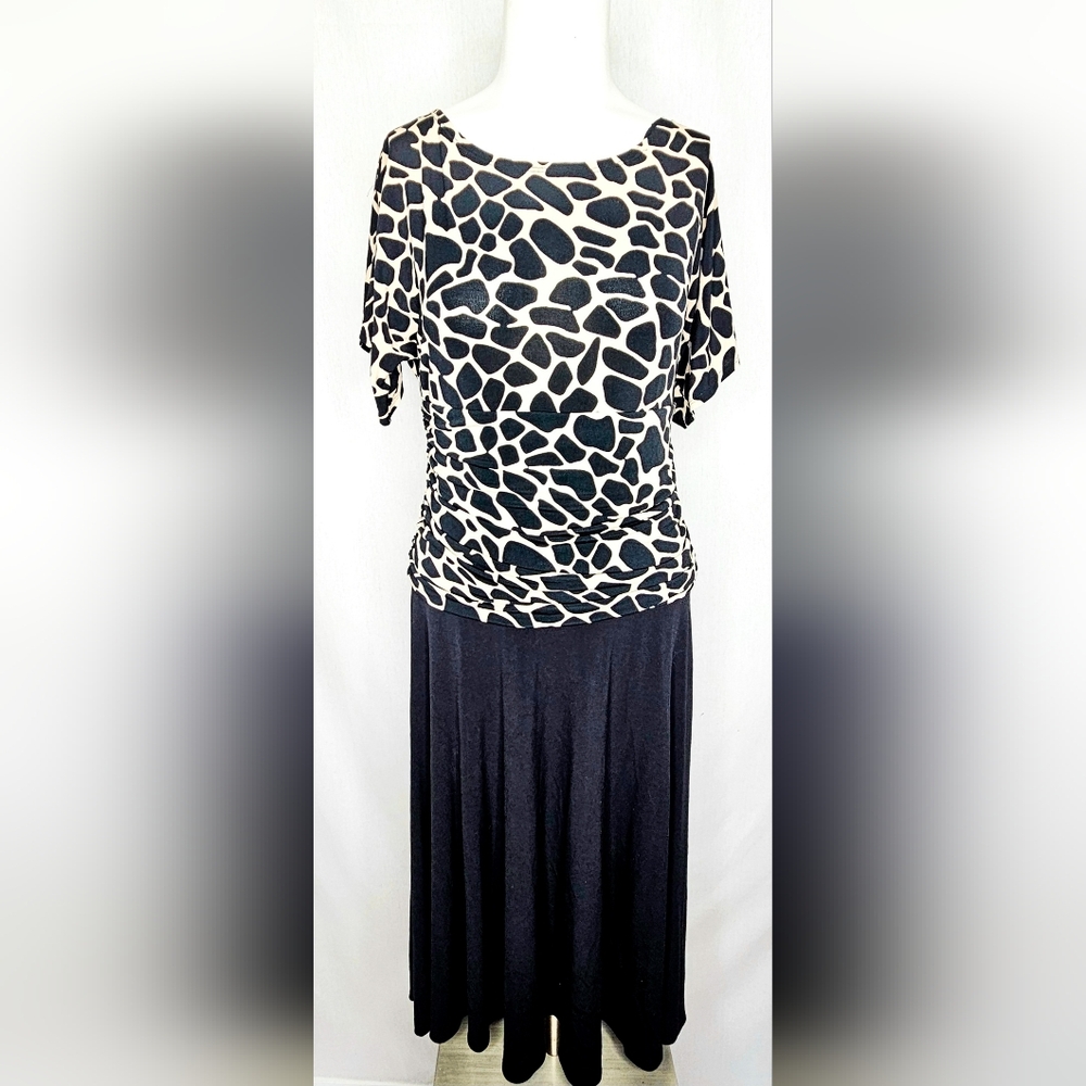 En Focus Studio Elegant Giraffe Print Dress Macy's Size 10‎